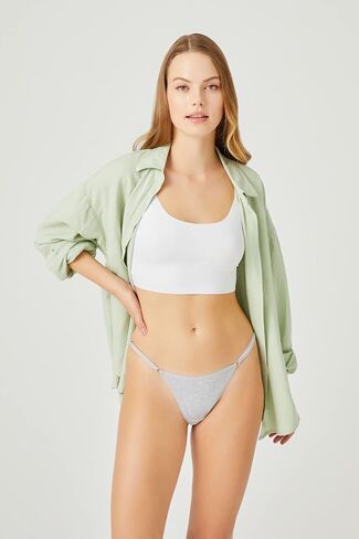 6 Piece Adjustable Cotton Thongs Sexy Underwear Pack Ladies Panties 100% Cotton Pack of Thongs G String in Saudi Arabia