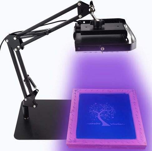 وحدة تعريض LED لطباعة الشاشة - تصميم قابل للطي، وقت تعريض قابل للتعديل من 1 إلى 999 ثانية لصنع لوحة طباعة الشاشة والأنماط الزرقاء (50 وات) in Saudi Arabia