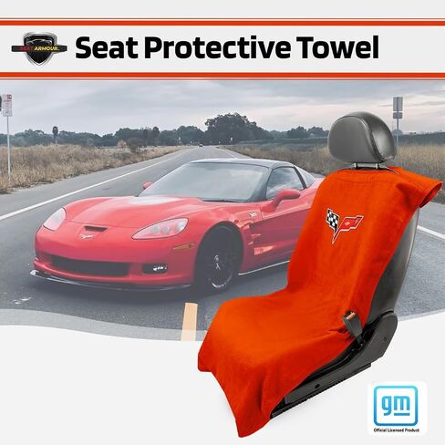 Seat Armour - Red Towel Seat Cover for Corvette C8 in Saudi Arabia