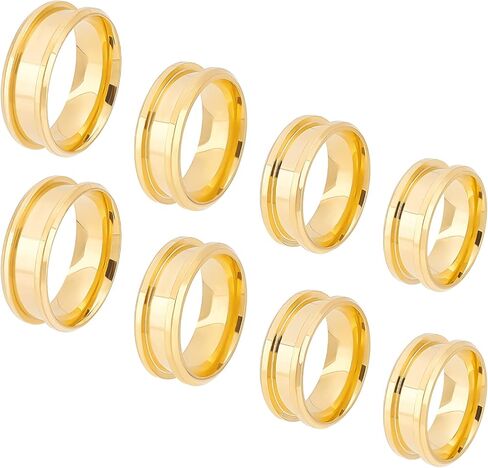 UNICRAFTALE Blank Core Ring Stainless Steel Grooved Ring Round Empty Ring for Inlay Ring Jewelry Wedding Band Making in Saudi Arabia