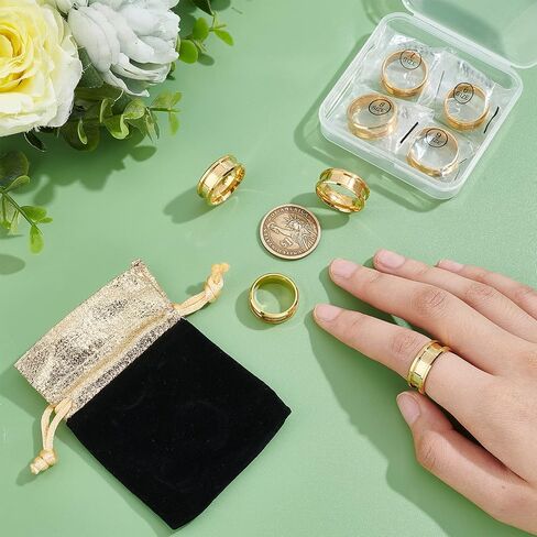 UNICRAFTALE Blank Core Ring Stainless Steel Grooved Ring Round Empty Ring for Inlay Ring Jewelry Wedding Band Making in Saudi Arabia