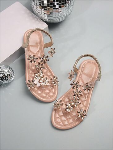 GORGLITTER Women's Clear Butterfly Ankle Strap Sandals Dressy Cute Strappy Open Toe Vacation Flats Sandal in Kuwait