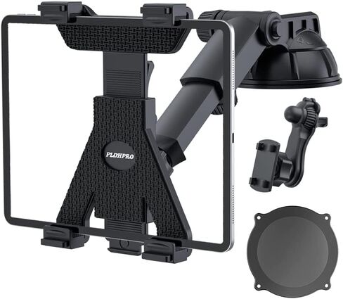 PLDHPRO Tablet Holder for Truck, Adjustable Tablet Mount Heavy Duty Drill Base Stand Compatible with iPad, Samsung Galaxy Tab and Other 7-12.9" Tablets for Desk Commercial Vehicles, Trucks in Saudi Arabia