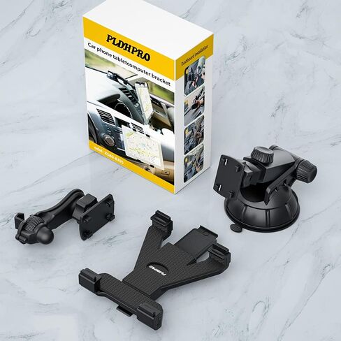 PLDHPRO Tablet Holder for Truck, Adjustable Tablet Mount Heavy Duty Drill Base Stand Compatible with iPad, Samsung Galaxy Tab and Other 7-12.9" Tablets for Desk Commercial Vehicles, Trucks in Saudi Arabia