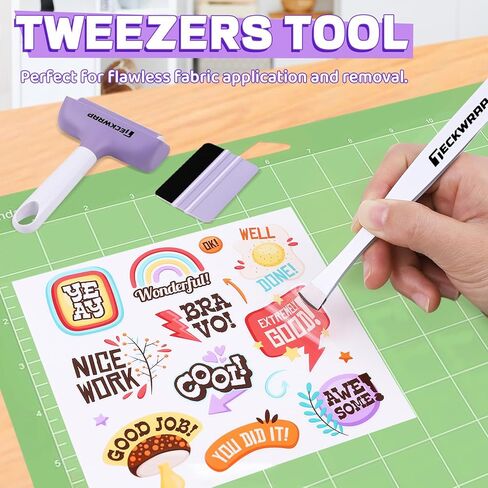 TECKWRAP Brayer Roller & Mat Tweezers Remover Set, Brayer Roller Tool Set Brayer Rollers for Printmaking Rubber Brayer Rollers for Crafting Printmaking, Print, Ink, Stamping Tools in Kuwait