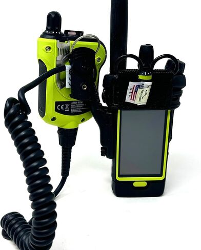 TurtleBack Radio Holster for Motorola APX Next XE with D Rings Case, Black Leather Duty Belt Strap Holder, Heavy Duty V4 in Kuwait