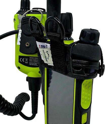 TurtleBack Radio Holster for Motorola APX Next XE with D Rings Case, Black Leather Duty Belt Strap Holder, Heavy Duty V4 in Kuwait