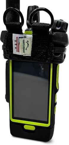 TurtleBack Radio Holster for Motorola APX Next XE with D Rings Case, Black Leather Duty Belt Strap Holder, Heavy Duty V4 in Kuwait