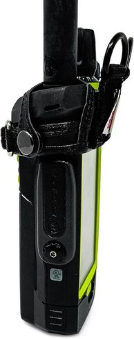 TurtleBack Radio Holster for Motorola APX Next XE with D Rings Case, Black Leather Duty Belt Strap Holder, Heavy Duty V4 in Kuwait