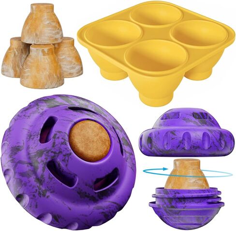 Dog Toys to Keep Them Busy,Frozen Treat Dog Enrichment Toys,Slow Food Training to Relieve Boredom and Stimulating,Dog Puzzle Treat Food Dispensing Ball Toy for Small Medium Large Dogs in Saudi Arabia