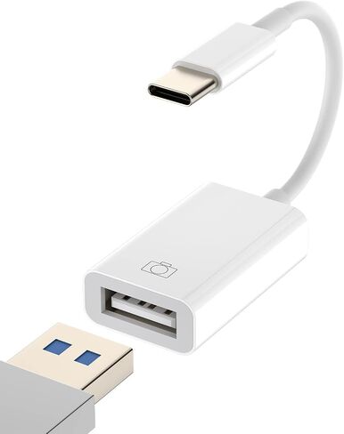 USB-C to USB A OTG Charger Adapter(2in1) Type C Charging Cable Accessories Thunderbolt Charge Converter 3.0 Mouse Port Dongle Compatible for Samsung for IPhone15 Pro Max Plus ipad MacBook in Kuwait