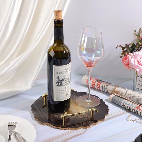 Gartful Rectangle Silicone Resin Tray Mold, Large Geode Agate Platter Mold, Epoxy Casting with 4PCS Metal Handles for Making Faux Agate Tray, Serving Board, Coaster, Fruit Mat,Home Decor Ornament in Kuwait