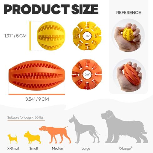 2 Pack Dogs Teething Chew Balls, Interactive Puzzle Dogs Toys for Clean Teeth and Training, Dog Balls for Puppy & Medium Dog (1 Blue +1 Green) in Saudi Arabia