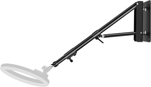 Takerers Ring Light Wall Mount, 5.9ft /71 inch Wall Ring Light Mount,180º Flexible Rotation,Triangle Boom Arm with 3/8 & 1/4 Screw for Photography Light, Monolight, Softbox, Umbrella, Reflector in Saudi Arabia