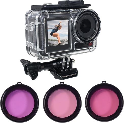 FitStill 164FT/50M Underwater Waterproof Diving Housing Compatible for DJI Osmo Action 5 Pro Action 4 Action 3,Protective Cover Shell Accessories Invisible Dive Case for Osmo Action 5 Pro/4/3 Camera in Saudi Arabia
