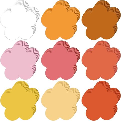 Geyee 108 Pcs Flower Cutouts Paper Flowers for Crafts Bulletin Board Decorations Colorful Flower Shaped Die Cut for Teachers Kids DIY School Chalkboard Wall Decor in Saudi Arabia