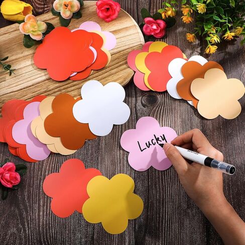 Geyee 108 Pcs Flower Cutouts Paper Flowers for Crafts Bulletin Board Decorations Colorful Flower Shaped Die Cut for Teachers Kids DIY School Chalkboard Wall Decor in Saudi Arabia