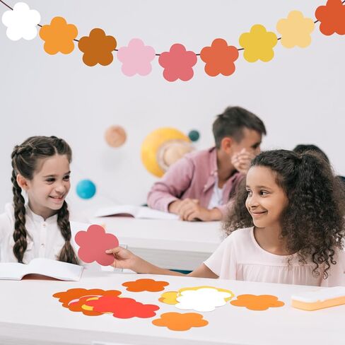 Geyee 108 Pcs Flower Cutouts Paper Flowers for Crafts Bulletin Board Decorations Colorful Flower Shaped Die Cut for Teachers Kids DIY School Chalkboard Wall Decor in Saudi Arabia