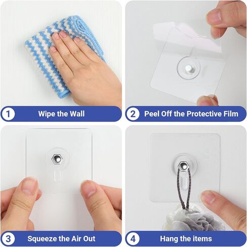 Picture Hangers Without Nails, Nail Free Wall Hangers,20 Counts Adhesive Wall Hooks for Hanging with Waterproof and Oilproof,13 lbs Load Max in Saudi Arabia