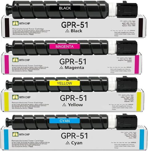 GPR-53 GPR53 Toner Cartridge High Yield Replacement for Canon GPR53 Toner ImageRunner Advance C3325i C3330i C3525i C3530i C3025i C3725i C3730i C3826i C3830i C3835i Printer (Black Cyan Magenta Yellow) in Saudi Arabia