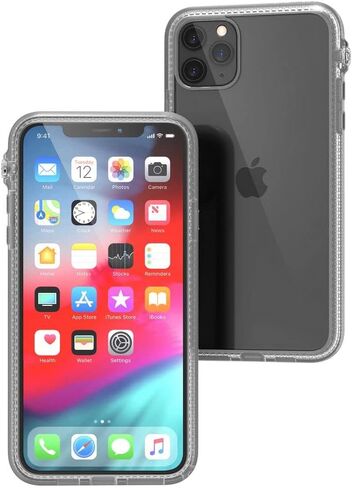 Catalyst - Case for iPhone 11 Pro Case with Clear Back, Heavy Duty 10ft Drop Proof, Truss Cushioning System, Rotating Mute Switch Toggle, Compatible with Wireless Charging, Lanyard Included - Clear in Kuwait