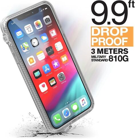 Catalyst - Case for iPhone 11 Pro Case with Clear Back, Heavy Duty 10ft Drop Proof, Truss Cushioning System, Rotating Mute Switch Toggle, Compatible with Wireless Charging, Lanyard Included - Clear in Kuwait