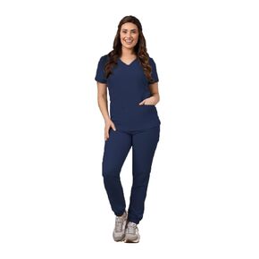 Green Town Scrubs for Women Scrub Set - Jogger Pant and V-Neck Top, 6 Pockets, Easy Care Uniforms