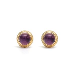 Gempires Real Carnelian Gemstone Stud Earrings for her, July Birthstone Dainty Crystal Flat back Earring, Trendy Western Style, Jewelry, Party Wear, 14k Gold Plated, Gift for Mom Wife Girls Daughter
