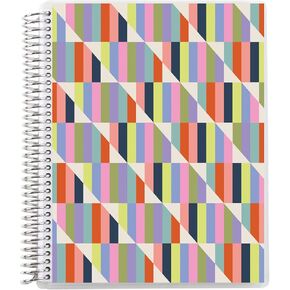 Erin Condren 8.5" X 11" Spiral Bound College Ruled Notebook - Kaleidoscope Colorful, 160 Lined Page Note Taking & Writing Notebook, 80Lb Thick Paper, Stickers Included