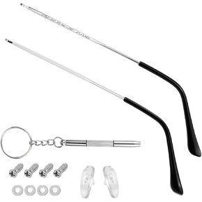 1 Pair of Eyewear Frame Temple Replacement Metal Glasses Temple for Glasses and Sunglasses Repair（ Black ） in Kuwait