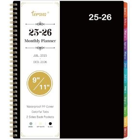 2025 Monthly Planner - 9'' x 11'' Monthly Planner 2025, 2025 Calendar Monthly Planner, Waterproof Front & Back PP Cover, 12 Monthly Planner, JAN 2025 - DEC 2025, Colorful Tabs, Inner Pocket