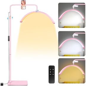 LIONVISON Half Moon Lash Lighting: LED Lash Lamp for Eyelash - Adjustable Brightness Warm to Cool Esthetician Light for Lash Artist Tattoo
