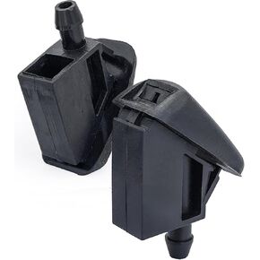 Click&Fit Windshield Washer Nozzles replacement for Ford Focus Mk3 2012-2018, Mondeo 2007-2014, Fiesta 2001-2007, C-max; Windshield wiper spray jet compatible OE# BM5117666AB (Non Heated)