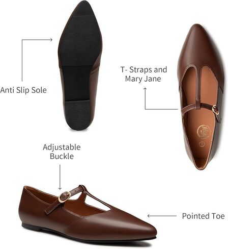 Trary Flats for Women, T-Straps Mary Jane Shoes Women, Pointed Toe Rothys Flats for Women, Women's Flats, Black Flats for Women, Work Shoes Women, Shoes for Women Dressy, Business Casual Shoes Women in Kuwait