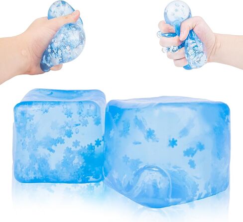 Fidget Toy Stress Cube 3 Pack - Collectible Stress Cube Squishy Balls - Slow Rising Stress Balls Stretchy Fidget Ice Cube for Anxiety Stress Relief, Maltose Filling in Saudi Arabia
