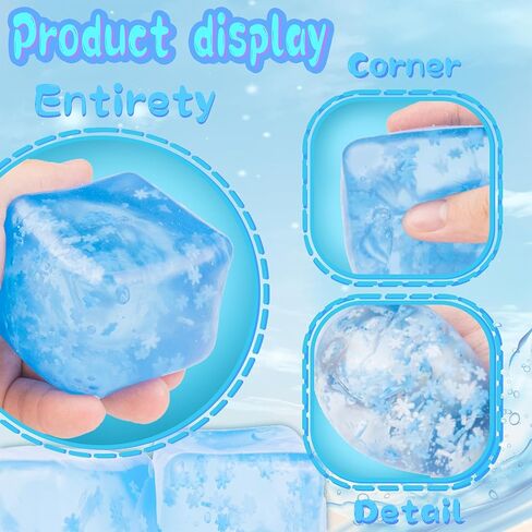 Fidget Toy Stress Cube 3 Pack - Collectible Stress Cube Squishy Balls - Slow Rising Stress Balls Stretchy Fidget Ice Cube for Anxiety Stress Relief, Maltose Filling in Saudi Arabia
