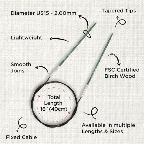 KnitPro Dreamz Fixed Circular Needles 16" (40cm) | US Size 11 (8mm) in Saudi Arabia
