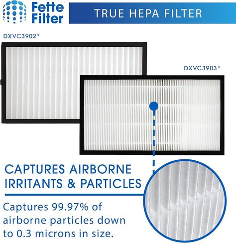 Pack of 2 DXVC3902 Air Filtration System Medium Efficiency Replacement Filter Compatible with DeWALT DWXAF101 Air Filtration System Dust Collector Replaces Part # DXVC3902 (2QTY) in Kuwait