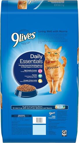 9Lives Daily Essentials طعام القطط الجاف، حقيبة بوزن 3.15 رطل (عبوة من 4 قطع) in Kuwait