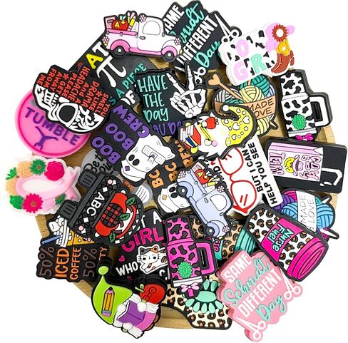 100Pcs Silicone Focal Beads Bulk 100 Deisgns Teacher Mom Animals Halloween Christmas Focal Beads for Pens Keychains DIY Jewelry Making(Mixed 100Designs Focal Beads) in Saudi Arabia