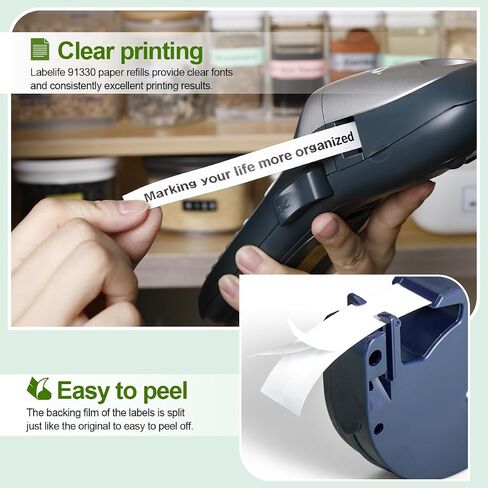 Labelife Replace for Dymo LetraTag Refills White Plastic 12mm x 4m 1/2" x 13' 91331 S0721660 LT Label Maker Tape Refills for DYMO Letra Tag LT-100H LT-100T Plus 200B QX50, 10-Pack in Saudi Arabia