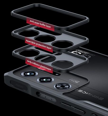 حافظة QUIETIP متوافقة مع هاتف Nubia Neo 2 5G مع واقي شاشة، غطاء واقٍ صلب شفاف مقاوم للصدمات من البولي كربونات، أسود in Kuwait