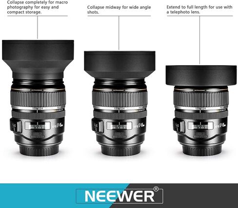 NEEWER 52mm ND/CPL/UV/FLD/Close Up Filter and Lens Accessories Kit with ND2 ND4 ND8, Close Up Filters(+1/+2/+4/+10), Tulip Lens Hood, Collapsible Rubber Lens Hood, Lens Cap, Filter Pouch in Saudi Arabia