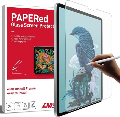 Ambison [2 Pack Tempered Papered Glass Screen Protector for iPad Air 11 M2 2024&iPad 10th Generation 10.9inch 2022, Smooth/Anti-Glare,/9H Tempered Glass Film with Alignment Frame/Writing as Paper with Matte Glass Surface in Saudi Arabia