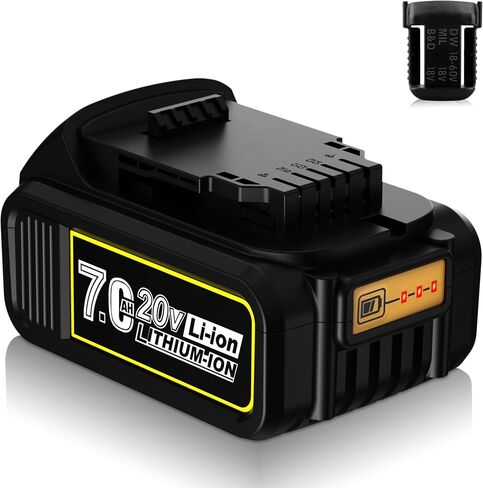 Upgraded 2 Pack 7.0Ah DCB207 Battery Replace for Dewalt 20V Max Battery, Compatible with Dewalt 20V Battery Cordless Power Tools DCB206, DCB200, DCB201, DCB203, DCB204, with 2pcs Battery Holder in Saudi Arabia
