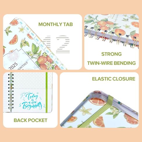 2025 Weekly Monthly Planner, Jan 2025 - Dec 2025 Planner, 2025 Month Calendar Month Planner, 8.4" x 6.1", Hardcover Planner in Saudi Arabia