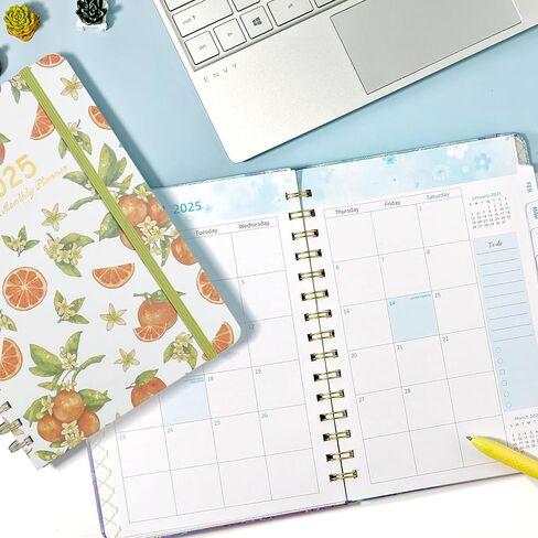 2025 Weekly Monthly Planner, Jan 2025 - Dec 2025 Planner, 2025 Month Calendar Month Planner, 8.4" x 6.1", Hardcover Planner in Saudi Arabia