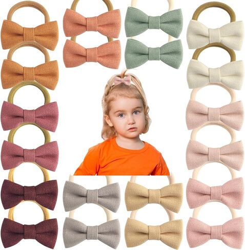54pcs Girls Hair Ties Bows and Flowers Ponytail Elastic Bands,No Damage Elastic Ponytail Holders Hair,Hair Bows No Slip Durable Fabric ponytail fixator Multicolor in Saudi Arabia