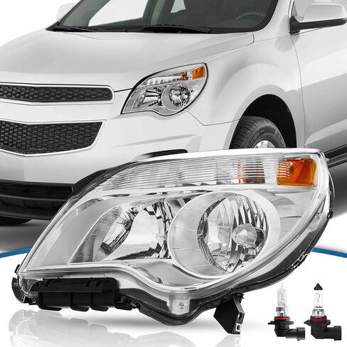 Compatible with 2010-2015 Chevy Equinox Headlight LS/LT/LTZ Halogen Type LH + RH Passenger & Driver Side in Kuwait