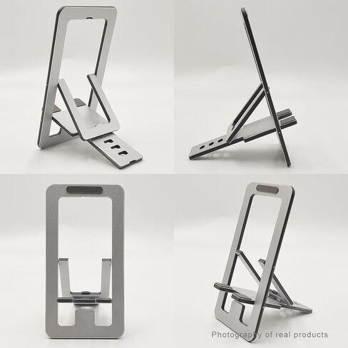 حامل هاتف خلوي للمكتب، حامل هاتف خلوي يدور 360 درجة مع قاعدة معدنية، حامل هاتف قابل للتعديل للمكتب، السفر، حافظات هواتف سميكة (أصفر) in Kuwait